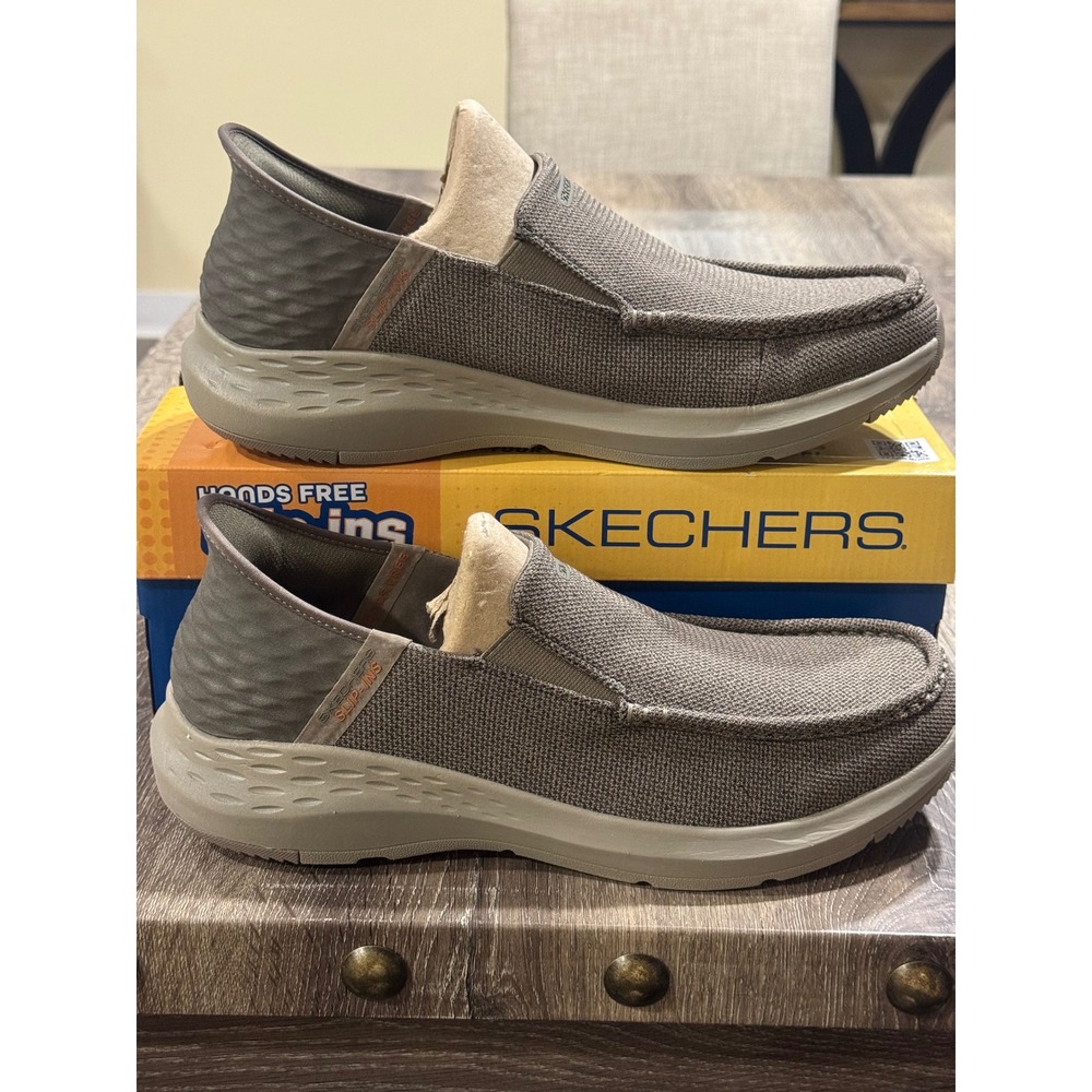 Skechers Hands Free Slip-in Shoes Parson Ralven‎ Taupe Mens 13 204804/TPE
